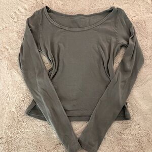 Brandy Melville Charcoal Long Sleeve Top